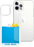 LUVI Compatible with iPhone 12 Pro Case, Liquid Moving Quicksand Funny Cute Cartoon Duck Protective Cover, Soft