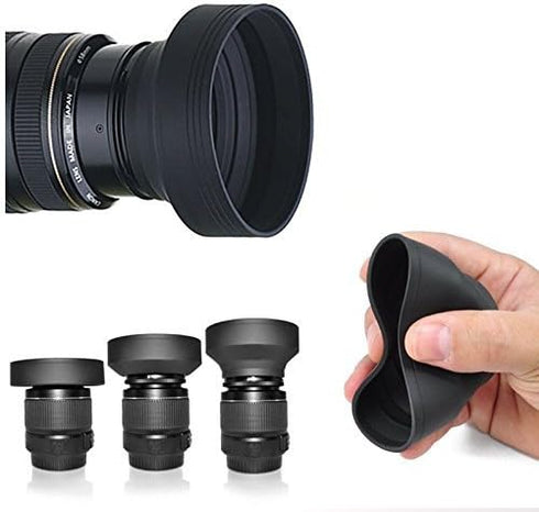 55mm Soft Rubber Lens Hood for Sony Alpha a7 Series with 28-70mm Lens