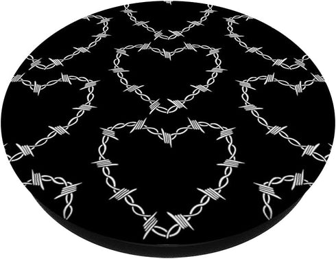 Barbed Wire Heart Alt Aesthetic Emo Goth Horror E-Girl PopSockets Swappable PopGrip