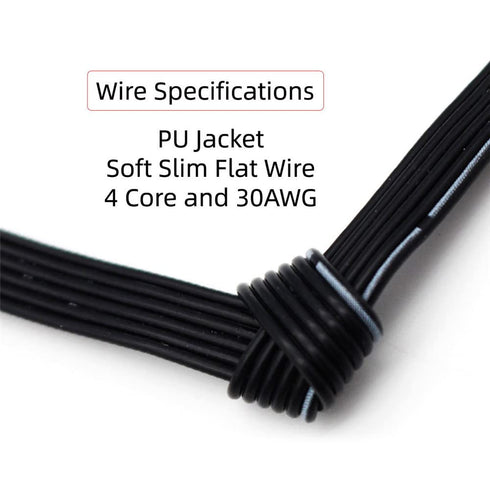 xiwai 13cm USB 2.0 Type-A Male to Male Female Data Flat Slim FPC Cable for Disk, FPV & Phone