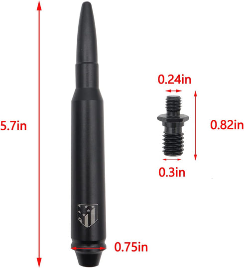 AUTOXBERT 5.7 Inch 2007-2021 Aluminium FM Aerial Antenna Radio Short Black Replacement Car Stereo Radio Signal