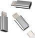 USB C Female to Lightning Male Adapter 3 Pack, Apple MFi Certified, Compatible with iPhone 14, 13, 12, 11, iPad Air,