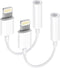 Apple MFi Certified 2 Pack Lightning to 3.5mm Headphone Jack Adapter for iPhone, Aux Adapter Converter Dongle