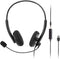 Monoprice WFH 3.5mm + USB Wired Web Meeting Headset, Lightweight with Adjustable Mic for Virtual Meetings