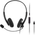 Monoprice WFH 3.5mm + USB Wired Web Meeting Headset, Lightweight with Adjustable Mic for Virtual Meetings