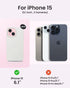 BUYDOT 15 6.1 Inch for iPhone Case Liquid Silicone Slim Shockproof Protective Cover Anti-Scratch Drop Protection,White