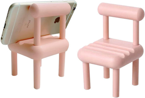 Melyaxu DIY Mini Chair Cell Phone Stand, Candy Color Mobile Phone Holder, Multi-Angle