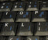 4Keyboard Korean Keyboard Labels Layout ON Transparent (Clear) Background with Black, Blue, Green, Orange, RED, White