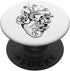 Funny Heart Anatomy Flowers PopSockets Swappable PopGrip, Anatomical Heart and Human Design