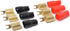 3 Pairs 0 Gauge Copper Gold Plated Spade Terminal Crimp Connectors Adapters for Speaker Wire Cable Terminal Plug - 0GA