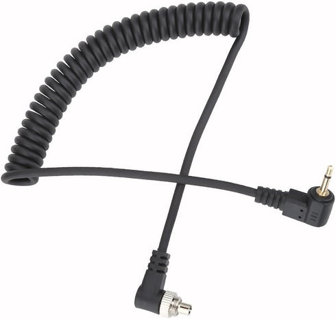 2.5mm to Male Flash PC Sync Cable for Linking Various Cameras and Flash Triggers