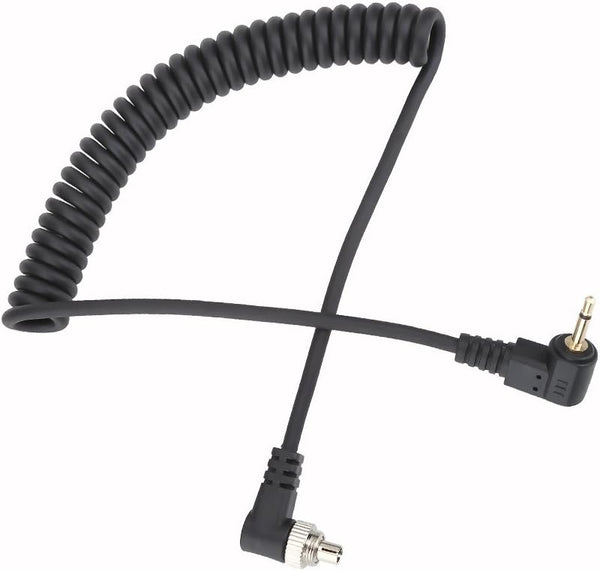 2.5mm to Male Flash PC Sync Cable for Linking Various Cameras and Flash Triggers