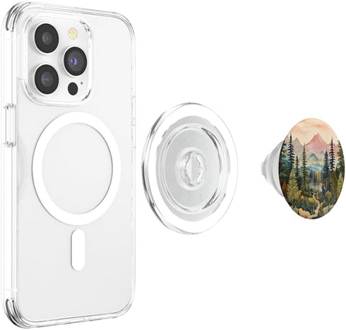 Mountains Wilderness Forest Hiking Pine Tree PopSockets PopGrip for MagSafe