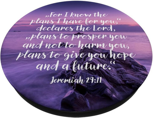 Bible Verse Jeremiah 29 11 Religious Gift Faith Christian PopSockets Standard PopGrip