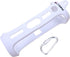 LTGEM Silicone Carrying Travel Case for JBL FLIP 5 Waterproof Portable Speaker with Extra Carabiner - White