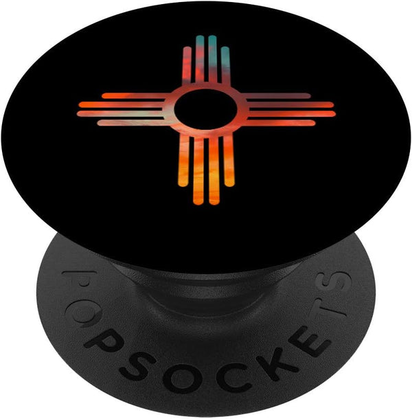New Mexico State Zia Vintage Retro-Modern Design PopSockets PopGrip: Swappable Grip for Phones & Tablets