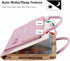 Cute Case for iPad 6th/5th Generation 9.7 Inch 2018/2017 - Smart Slim Leather Cover with Stand Pocket, Pink