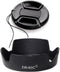 EW-60C Lens Hood & 58mm Lens Cap, Compatible for Canon T8i T7i 4000D Camera Kit EF-S 18-55mm Lens (2 Pack)