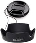 EW-60C Lens Hood & 58mm Lens Cap, Compatible for Canon T8i T7i 4000D Camera Kit EF-S 18-55mm Lens (2 Pack)
