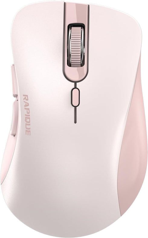 RAPIQUE Bluetooth Wireless Mouse - Dual Bluetooth & 2.4 GHz USB Receiver, Ergonomic