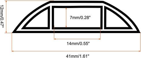PATIKIL Floor Cord Cover Cable Protector Cable Raceway Hider 10ft White Self Adhesive Extension Cable Management for Home Office 0.55" W x 0.28" H