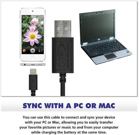RNDs 10ft Lightning to USB Cable for Apple iPhone & iPad (Pro, Air, Mini) - MFi Certified, Black (3M)