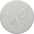 White Butterfly PopSockets Standard PopGrip on Light Silver Phone Grip