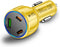 3-Port 90W USB C Car Charger, PD30W & QC3.0 Fast Charger Adapter for iPhone/Android/Samsung/iPad (Yellow)