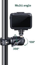 FANAUE 1" Action Camera Universal Ball Adapter with Handlebar Clamp Mount U-Bolt Base,B Size Ball Compatible Gopro Hero