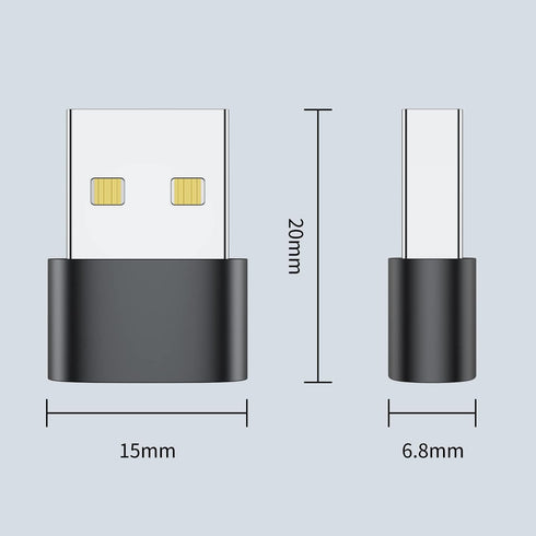 USB C Female to USB Male Adapter (8 Pack), Type C to USB A Charger Cable for iPhone 11 12 13 14 15 Pro Max