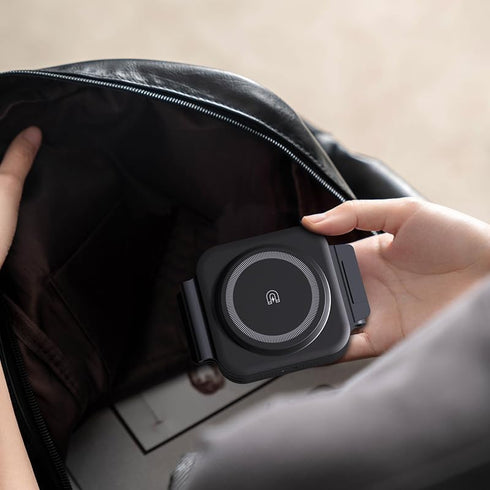 Flexora Wireless Charger 3 in 1 Charging Station for Smartphone, Magnetic Foldable Charger for Travel, Wireless Pad for