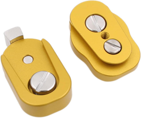 Quick Release Lock Mount Plate Bracket for ARRI RED Camera Monitor, Wireless Focus Motor, 3/8" 1/4 Screw (Yellow)