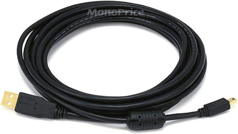 Monoprice 15-Feet USB 2.0 A Male to Mini-B 5pin Male 28/24AWG Cable