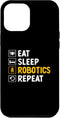iPhone 15 Pro Max Case Eat Sleep Robotics Repeat Robots Robotic Engineer