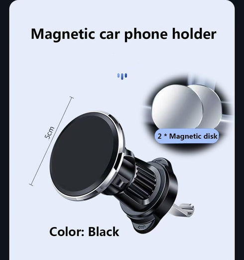 TUKEFEV 360 Magnetic Phone Car Mount, Universal Compatibility, Rotation, Stable and Exquisite Technology, Fits iPhone
