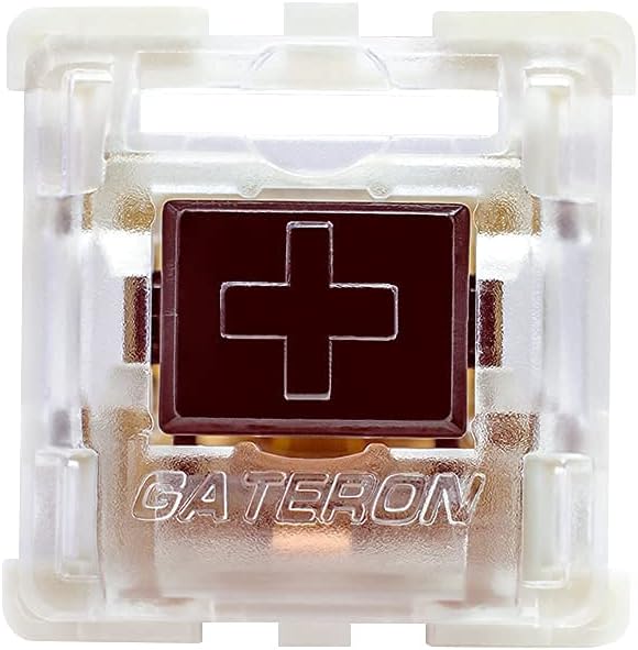 Granvela Gateron KS-9 Brown Switches, Smooth Tactile Feedback, 55g Actuation Force, 3-pin Design, Compatible with