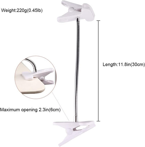 KnowU Gooseneck Bed Phone Holder Mount - Flexible Long Arm Clip Clamp for Desk & Bedside Stand