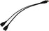 YTgilo 2PCS 30CM USB One to Two Car Splitter Female Adapter Cable Charging Data Extension Cable Y Splitter Hub Power