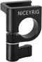 NICEYRIG 15mm Single Rod Clamp to Cold Shoe Adapter for DSLR Camera Rig Rail Block, Monitor Mount, LED Light,