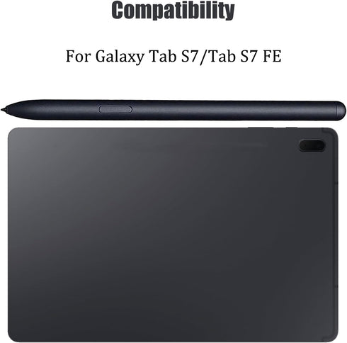 2 Pack Tab S7 FE S Pen Replacement Pen for Samsung Galaxy Tab S7/Tab S7 FE SM-T736,SM-T733,SM-T730 Stylus Pen,EJ-PT730,4096 Pressure Sensor(Black)