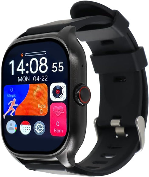 Smart Watch with 2.02" Large Display, Fitness Call Music, Waterproof for Men Women, Compatible with Android iOS