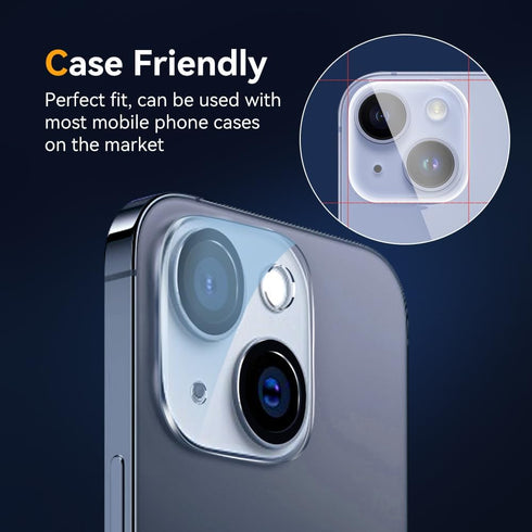 Vipsent 15 14 6.1" 15 14 6.7" ,9H 3-Pack Camera Lens Protector for iPhone / iPhone iPhone Plus/iPhone Plus Tempered