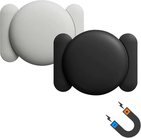 Frylaa Magnetic Holder Case for Airtag,2pcs Hidden Soft Silicon Protective Cover with Strong