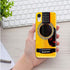 for iPhone XR Case - Shockproof Anti-Scratch Slim Soft TPU Clear Protective Cover (Funny Yellow Music Guitar)