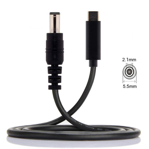 JSER Type C USB-C Input to 20V DC 5.5 2.1mm Power PD Charge Cable for Laptop Notebook