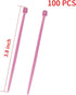 URBEST 100 Pcs Self Locking Wire Cable Zip, Tie Fasten Wrap 4 Inch Nylon Zip Tie (100, Pink) by URBEST