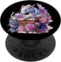Dragons Books Fantasy PopSockets Standard PopGrip - Cute Watercolor Flowers Theme