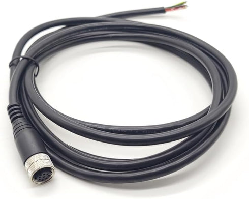 M12 8Pin Female Connector Cable, A Code Straight Aviation Plug, Electrical Cable PVC Industrial Molded Cable for