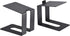 MECCANIXITY Desktop Speaker Stands - Metal Speaker Support with Vibration Absorption Pads, Black, Pack of 2