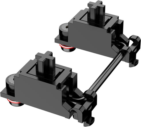DUROCK Stabilizer V2, Screw in Stabilizers with 2u 6.25u 7u Wires, PCB Mount Keyboard Stabilizers for Mechanical Keyboards (V2 Nero 80% Kit)